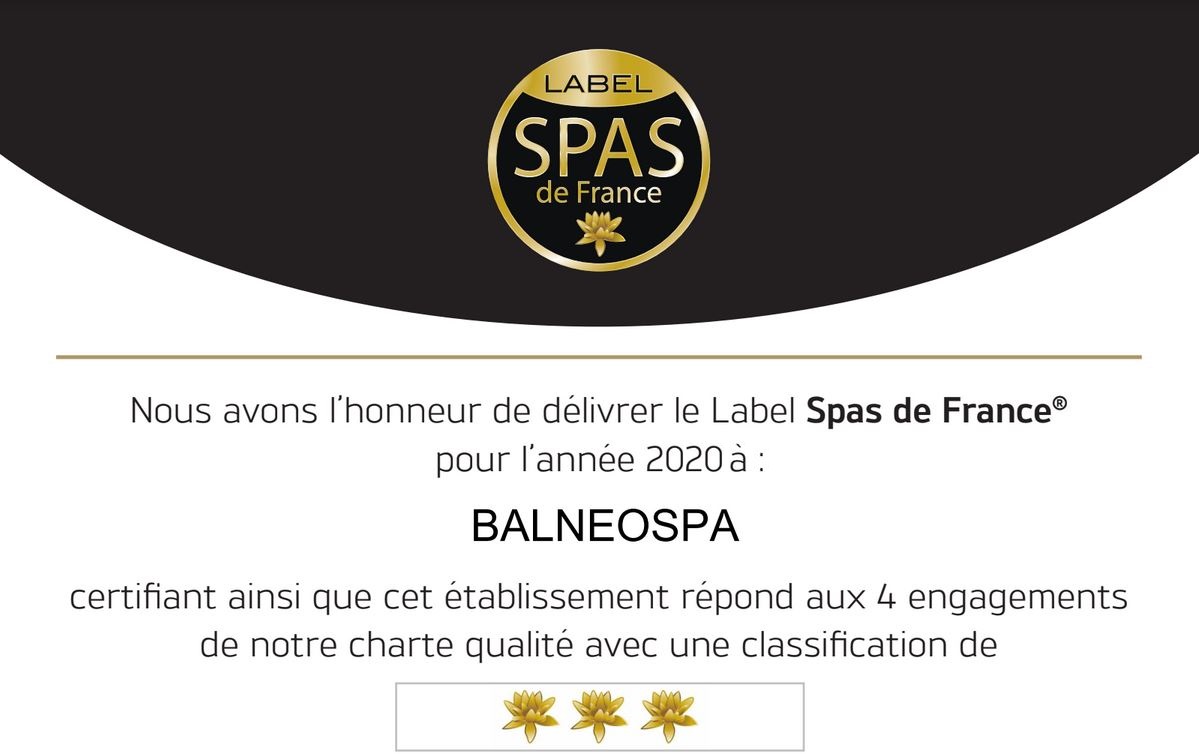 Charte De Qualité Spas De France Institut Balnéospa à Orléans